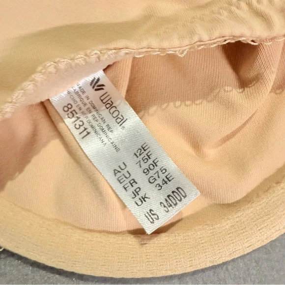 Wacoal Front Close Underwire Bra Nude Full Coverage Comfort Everyday Support - Picture 4 of 7
